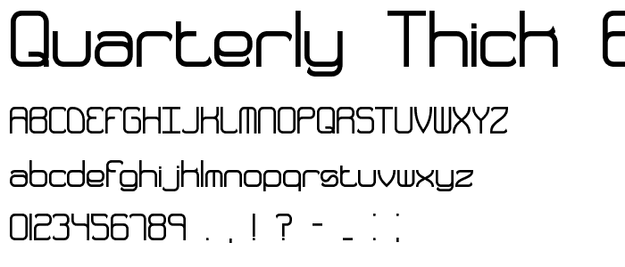 Quarterly Thick BRK font